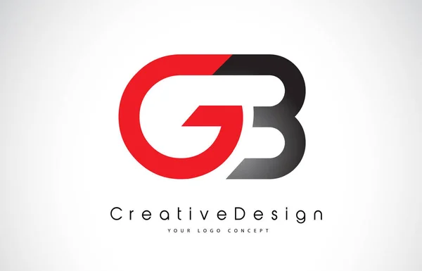 GB G B Carta Logo Design. Ícone criativo Letras modernas Vetor L — Vetor de Stock