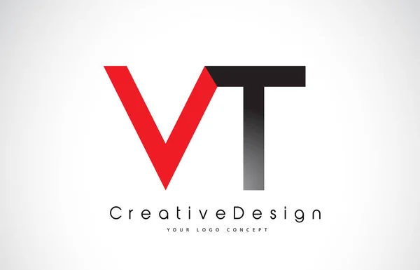 Diseño de Logo Carta VT V T. Icono creativo Letras modernas Vector L — Vector de stock