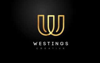 W Logo. W harfi simge tasarlamak vektör