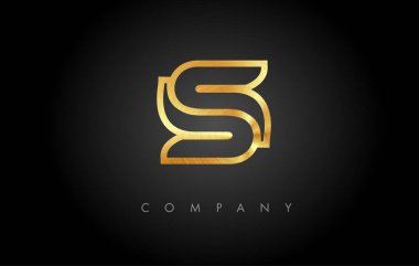 Altın S Logosu. S Harf Simgesi Tasarım Vektörü