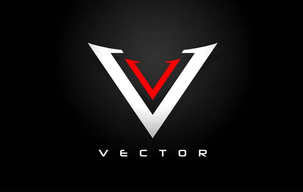 Levél V logó. V betűt Design vektor — Stock Vector