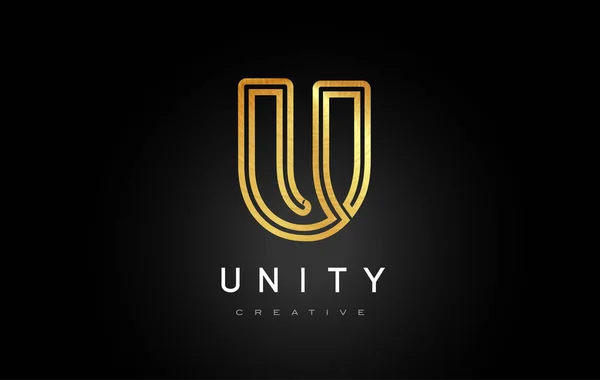 Λογότυπο Golden U. U γράμμα διανυσματικό σχέδιο Icon — Διανυσματικό Αρχείο