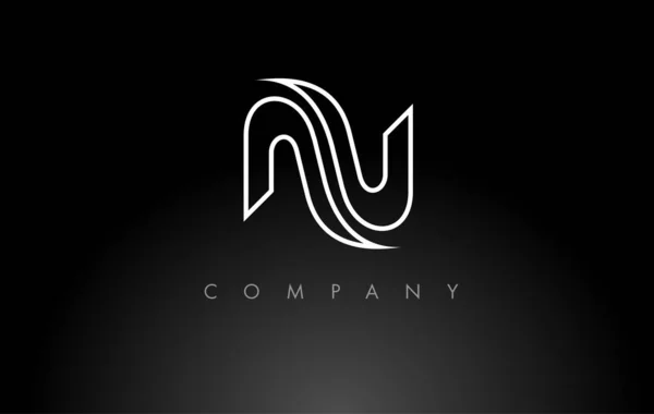 Logotipo N. N Carta Ícone Design Vector —  Vetores de Stock