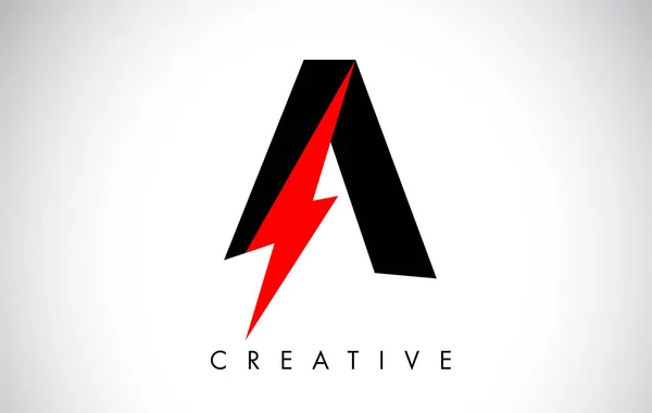 Une lettre de conception de logo avec éclairage Thunder Bolt. Boulon électrique L — Image vectorielle