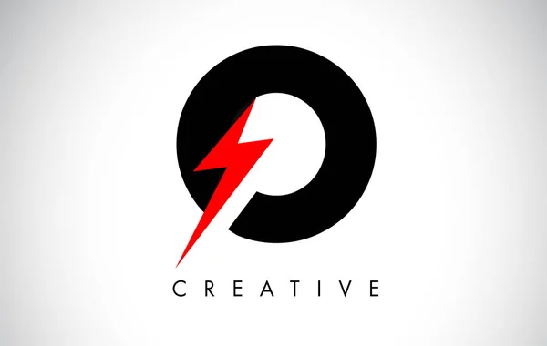 O letter logo ontwerp met verlichting Thunder Bolt. Elektrische bout L — Stockvector