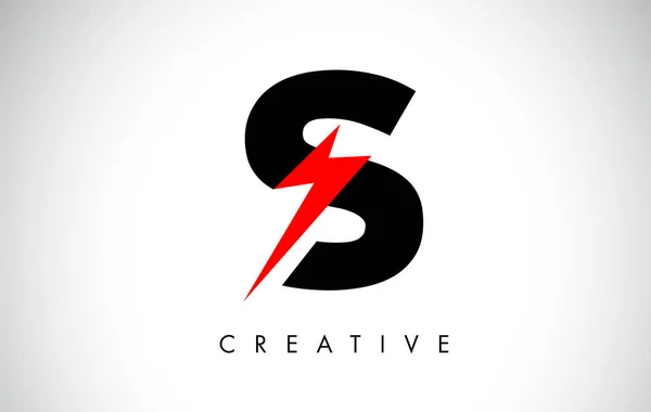S Lettre Logo Design avec éclairage Thunder Bolt. Boulon électrique L — Image vectorielle