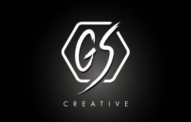 Gs G S Fırçalı Harf Logo Tasarımı Yaratıcı Fırça Yazı 