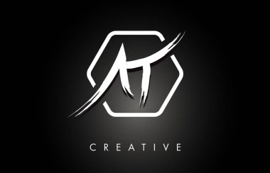 Yaratıcı Fırça Lettering ile T Fırçalı Mektup Logo Tasarımı at 