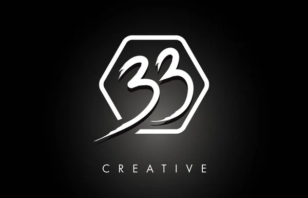 BB B B escovado carta logotipo design com letras pincel criativo —  Vetores de Stock