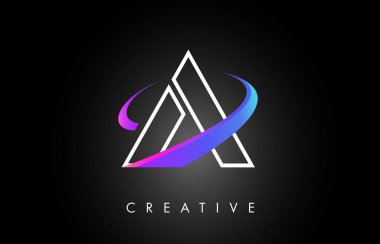 A trendy modern Letter logo tasarım Monogram ve yaratıcı Swoosh 