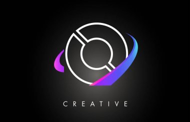 O trendy modern Letter logo tasarım Monogram ve yaratıcı Swoosh 