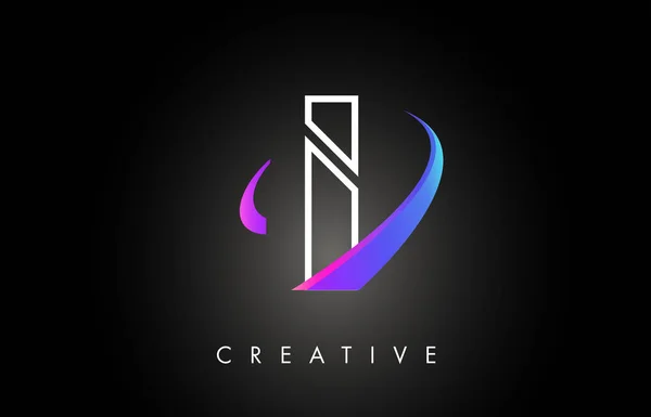 I Trendy Modern Letter Logo Design Monogram y Creative Swoosh — Vector de stock