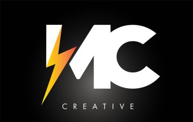 Mc Letter logo tasarım Lighting Thunder Bolt Ile. Elektrikli cıvata 