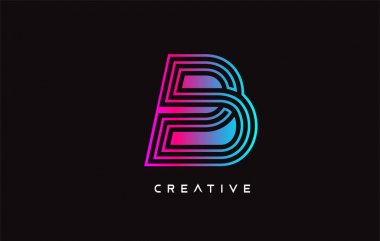 Yaratıcı Modern Trendy Minimalist Mono ile B Mektup Tasarım Logosu