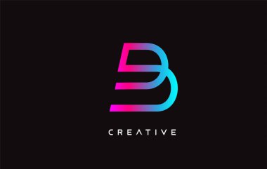 Yaratıcı Modern Trendy Minimalist Mono ile B Mektup Tasarım Logosu