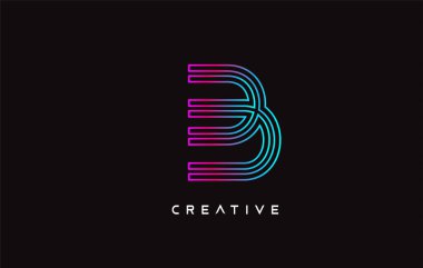 Yaratıcı Modern Trendy Minimalist Mono ile B Mektup Tasarım Logosu