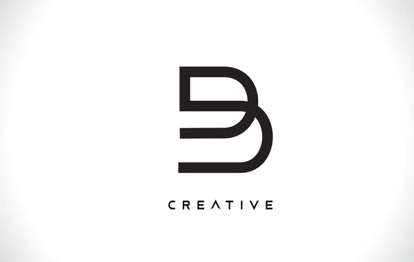 B Lettre Design Logo avec créatif moderne tendance minimaliste Mono — Image vectorielle