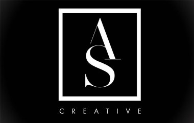 Siyah Beyaz Renkler Vektör ile Mektup Tasarım Logosu olarak.