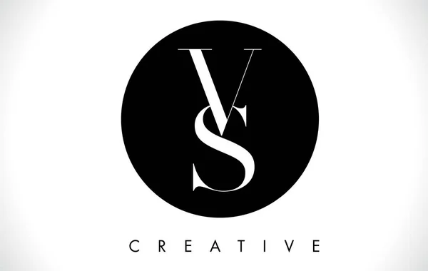 Vs Letter design logo fekete-fehér színek Vector. — Stock Vector