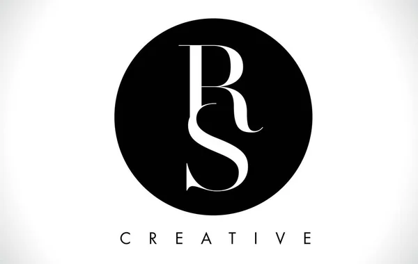 Logo RS Letter Design avec vecteur de couleurs noir et blanc . — Image vectorielle