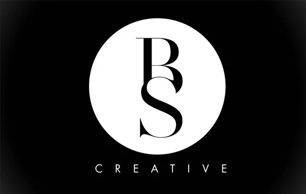 Logo di design della lettera BS con vettoriale in bianco e nero . — Vettoriale Stock