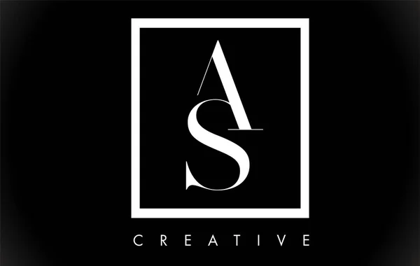 Logo AS Letter Design avec vecteur de couleurs noir et blanc . — Image vectorielle