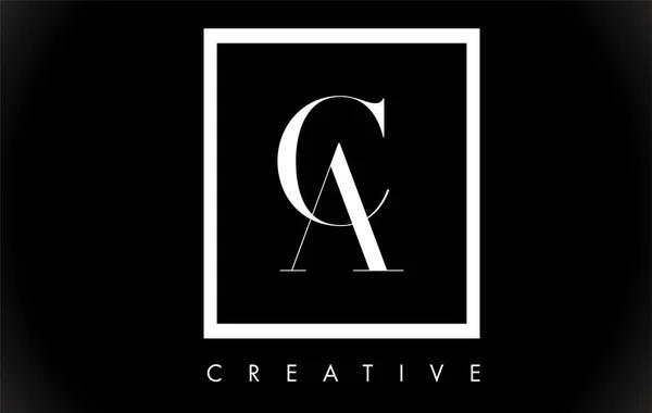 Logo CA Letter Design avec vecteur de couleurs noir et blanc . — Image vectorielle