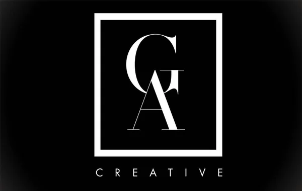 Logo GA Letter Design avec vecteur de couleurs noir et blanc . — Image vectorielle