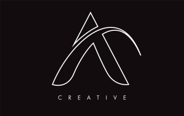 Bir Harf Tasarım Logosu. Modern Swoosh vektör İllüstrasyon ile Letter A Icon Logo.