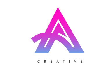 Bir Harf Tasarım Logosu. Modern Swoosh ile Mektup A Simge Logo