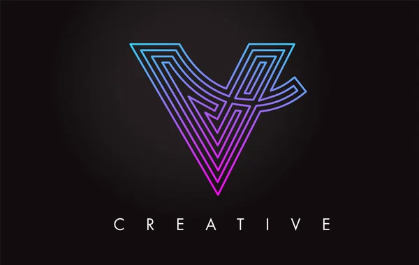 Λογότυπο σχεδίασης γραμμάτων V. Γράμμα V Λογότυπο εικονιδίου με σύγχρονο Swoosh — Διανυσματικό Αρχείο