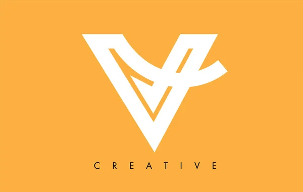 V logotipo do projeto da letra. Letra V Icon Logo com Swoosh moderno —  Vetores de Stock