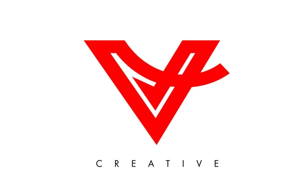 V betűtervezés logó. Levél V ikon logó modern Swoosh — Stock Vector