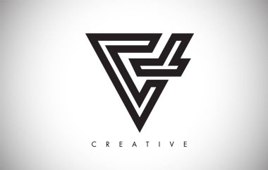 V Harfi Monogram Tasarım Logosu. Modern Mo ile Mektup V Simge Logo