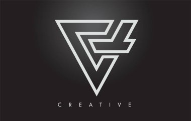 V Harfi Monogram Tasarım Logosu. Modern Mo ile Mektup V Simge Logo