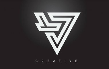 V Harfi Monogram Tasarım Logosu. Modern Mo ile Mektup V Simge Logo