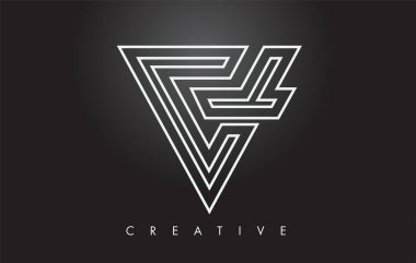 V Harfi Monogram Tasarım Logosu. Modern Mo ile Mektup V Simge Logo