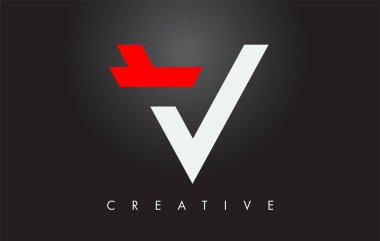 V Harfi Monogram Tasarım Logosu. Modern Mo ile Mektup V Simge Logo
