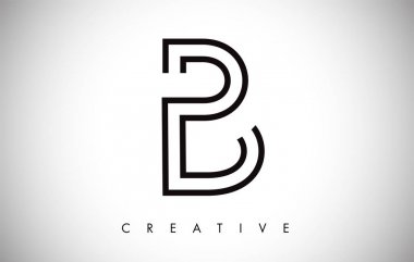 B Harfi Modern Trendy Tasarım Logosu. Modlu B Harfi Simge Logosu