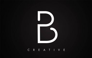 B Harfi Modern Trendy Tasarım Logosu. Modlu B Harfi Simge Logosu