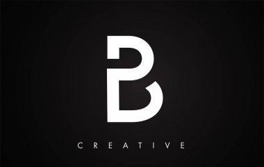 B Harfi Modern Trendy Tasarım Logosu. Modlu B Harfi Simge Logosu