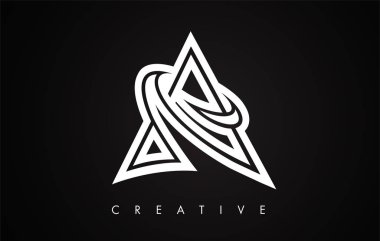 Bir Mektup Modern Trendy Tasarım Logosu. Modlu A Simge Logosu Harfi