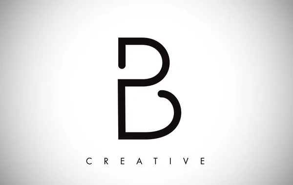 B brief moderne trendy design logo. Letter B pictogram logo met modus — Stockvector