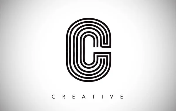 Logotipo de diseño moderno de C Letter. Letra C Icono Logo con Modo — Archivo Imágenes Vectoriales