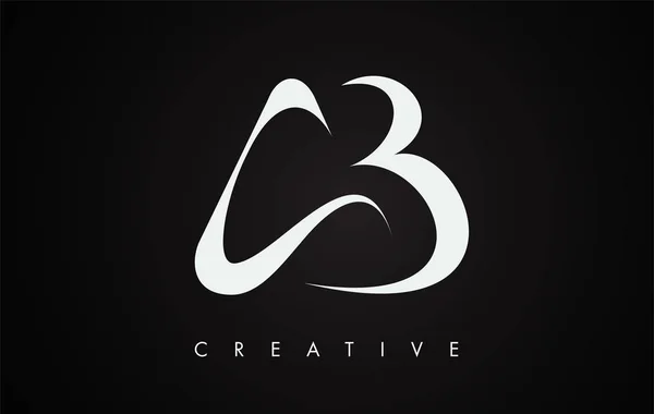 Ab swoosh Mektup Modern Trendy Tasarım Logosu. Harf Ab Simge Logosu — Stok Vektör