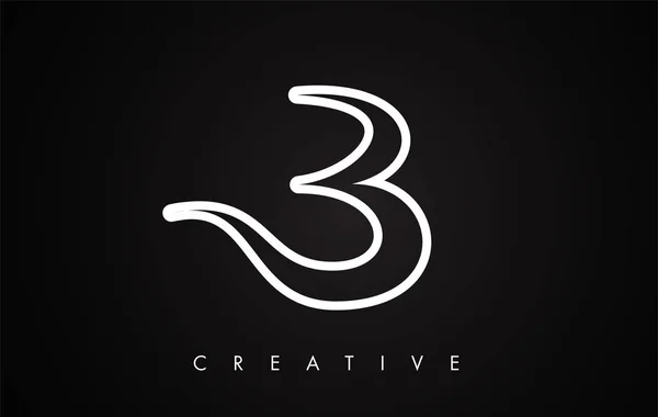B Harfi Modern Trendy Tasarım Logosu. Modlu B Harfi Simge Logosu — Stok Vektör