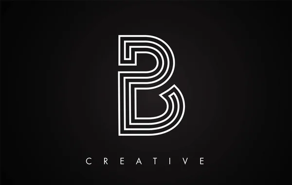 B brief moderne trendy design logo. Letter B pictogram logo met modus — Stockvector