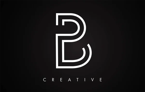 B betű modern trendi design logo. B betű ikon jel-val mód — Stock Vector