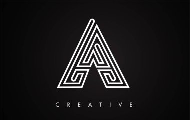Bir Mektup Modern Trendy Tasarım Logosu. Modlu A Simge Logosu Harfi