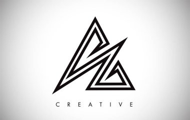 Bir Mektup Modern Trendy Tasarım Logosu. Modlu A Simge Logosu Harfi